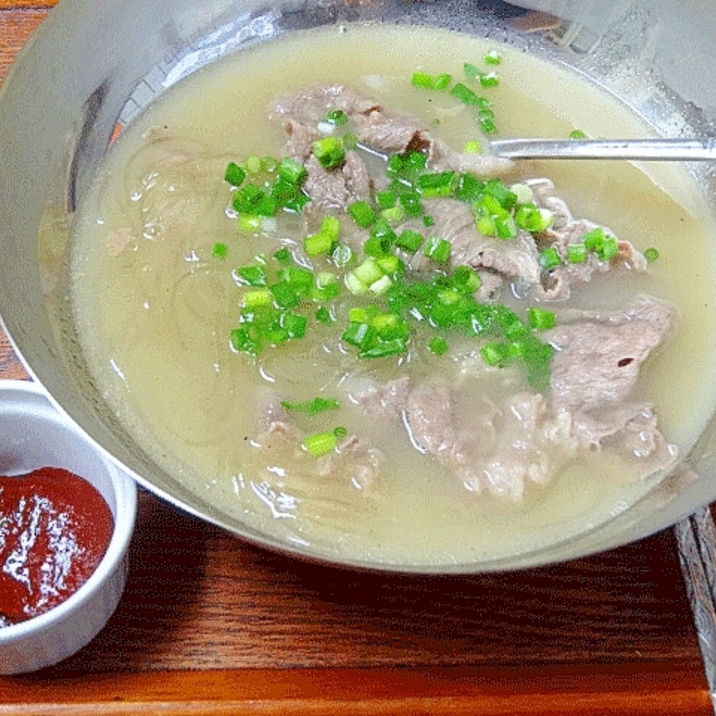 ソルロンタン風☆　「とんこつ春雨スープ」